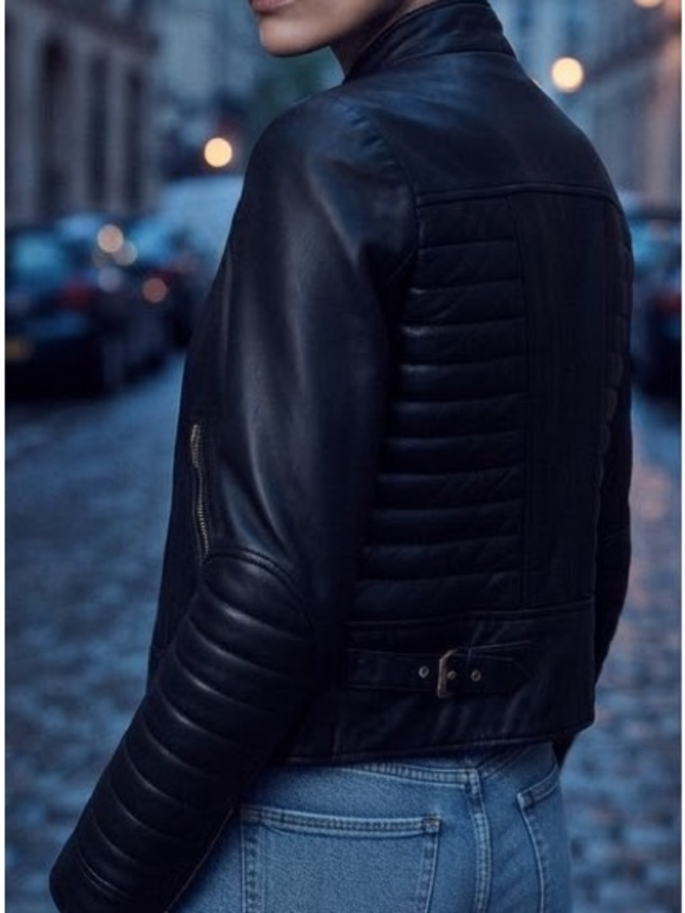 HTF, Rare J. Crew Collection Stand Collar Leather Moto / Biker Jacket - Picture 2 of 16